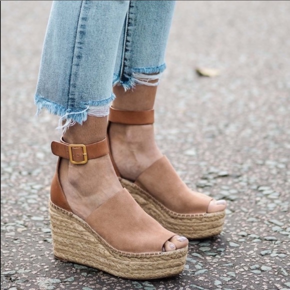Chloe Suede & leather espadrille wedge sandals